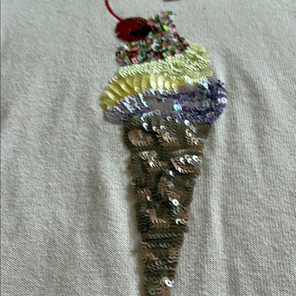 Kate Spade Elegant Embellished Ice Cream Cone Sundae Knit Sweater New! - Picture 7 of 9